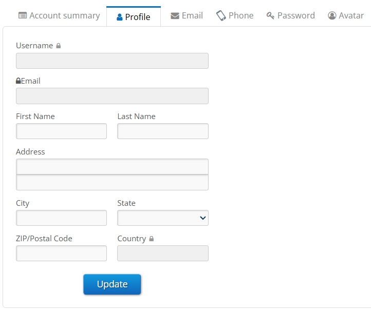 Completed ySense profile form example